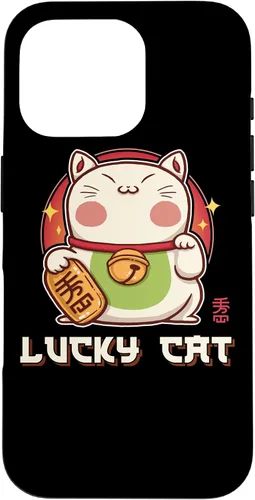 Vista 20 de Funda para iPhone 16 Maneki Neko Waving Cat Lucky Feline Lucky Kawaii Anime