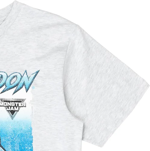Vista 5 de Monster Jam Camiseta Adulto Grave Digger El Toro Loco Megalodon