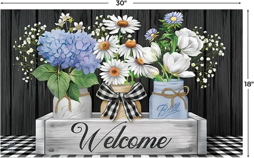 Vista 3 de Briarwood Lane - Felpudo de primavera con latas de Mason en estilo cajón Primavera con caja
