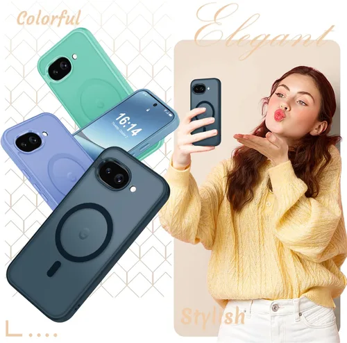 Vista 1449 de Funda para Google Pixel 10 Pro XL, cubierta magnética mate, color negro Fit for MagSafe, Screen Protector included, Shockproof Military Grade