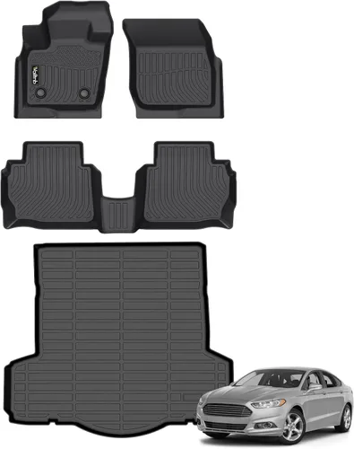 Vista 233 de Tapetes de piso para todo clima y forro de carga con respaldo para Chevrolet Suburban de 7 asientos 2021-2025 / GMC Yukon XL de 7 asientos