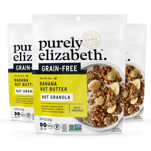 Vista 12 de purely elizabeth Puramente Elizabeth GrainFree Superfood Granola GlutenFree Vegan + Paleo Keto Certificado hecho con puré orgánico 8oz, mantequilla