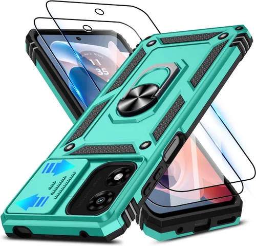 Vista 212 de ATUMP for Moto G-Play-2024 Case with Camera Lens Cover & HD Screen Protector(2 Pcs), [10FT Military Grade Drop Protection] Magnetic Ring Holder