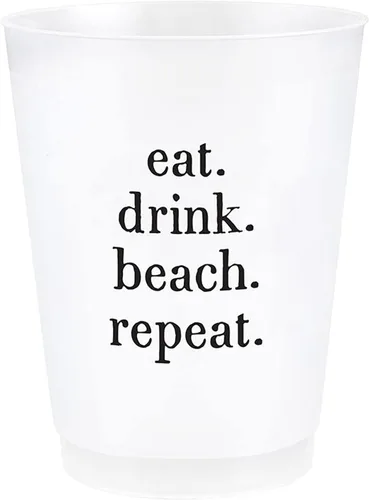Vista 8 de Santa Barbara Design Studio Party Shot Glass - 10 vasos reutilizables de plástico sin BPA, 2 onzas, tequila de sal y lima