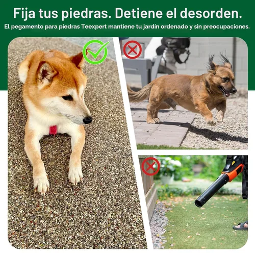Vista 2 de Teexpert Pegamento de roca para paisajismo: pegamento de grava concentrada 2 galones para grava de guisantes y piedras pequeñas, fórmula de alta