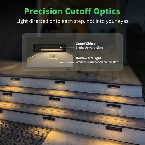 Vista 5 de GKOLED Paquete de 2 luces LED lineales de bajo voltaje de 9-15 V CA/CC, luz de escalera de corte de paisaje de 2 W, accesorios de iluminación
