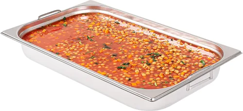Vista 22 de Restaurantware Met Lux - Bandeja de mesa de vapor de 7 x 6.4 x 2.5 pulgadas, 1 sexto sartén de hotel, bandeja de acero inoxidable plateado profundo