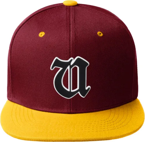 Vista 1207 de Daxton Gorra clásica con visera de billete plano con letras del alfabeto inglés antiguo de la A a la Z