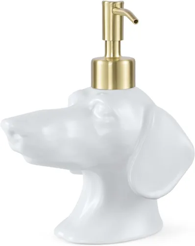 Vista 12 de Dispensador con Forma de Bulldog Francés de Jabón/Loción/Desinfectante de Manos Dispensador con Bomba de Cerámica de Acero Inoxidable Bulldog