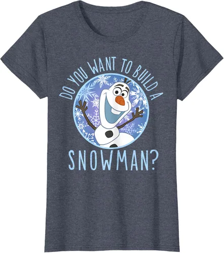 Vista 11 de Disney Camiseta Frozen Olaf con texto en inglés "Do You Want to Build A Snowman Negro