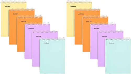 Vista 3 de Mintra Office Cuadernos pequeños en espiral (12 unidades de espiral lateral de 3 x 5, primario), paquete a granel de 12, mini cuadernos de bolsillo