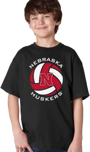 Vista 18 de CornBorn Camisetas de voleibol de Nebraska para niños jóvenes Elige tu diseño 5 Time Champ - Rojo