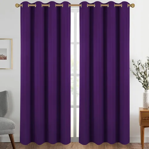Vista 125 de Diraysid Cortinas opacas beige con ojales para dormitorio, con aislamiento térmico, cortinas de oscurecimiento de habitación, 38 x 54 pulgadas, 2