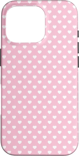 Vista 20 de Hearts Pattern Light Pink White Valentine Case for iPhone 17