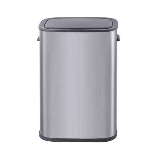 Vista 2 de Bote de basura automático con sensor de movimiento con tapa, cubo de basura sin contacto de 14.5 galones, cubo de basura de 55 litros para cocina