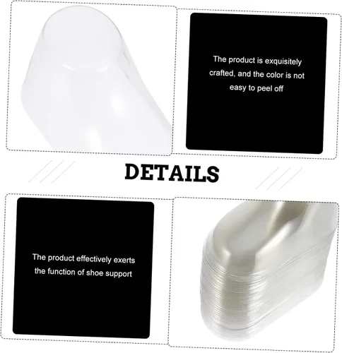 Vista 7 de Holibanna 40 piezas de zapatos transparentes para zapatos, zapatos para bebés pequeños, botines transparentes para zapatos, soporte transparente