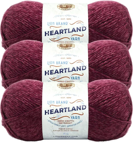 Vista 53 de Lion Brand Yarn Heartland Yarn, Hilo de Peso Medio para Tejer, Ganchillo y Manualidades, 1 Paquete, Great Smoky Mountains Grandes Montañas Humeantes