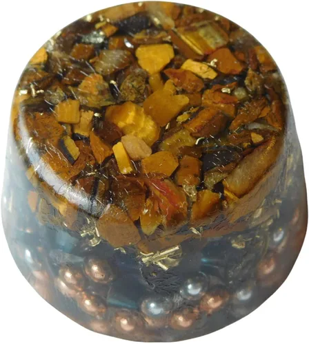 Vista 8 de Generador de orgón Buster de un solo cristal de ojo de tigre Acumulador de energía ¡Herramienta de regalo perfecta! ¡Orgonita muchos ingredientes