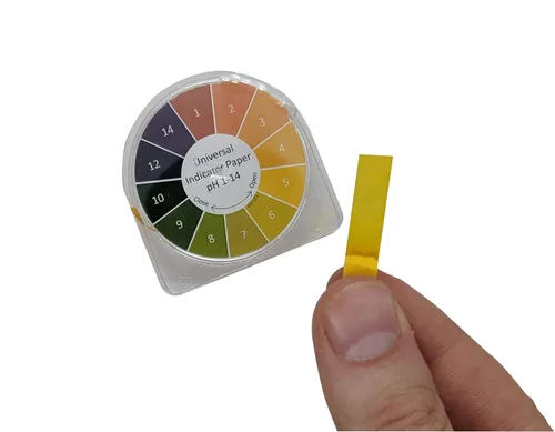 Vista 2 de Bartovation Rollo de papel universal de prueba de pH 1-14, amplia gama Rollo de 5.5 yardas (16.4 ft) de largo x 1/4 pulgadas (0.276 in) de grosor