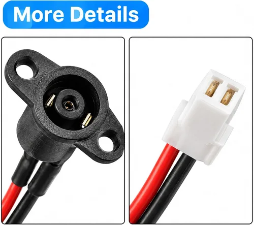 Vista 4 de Cargador de batería para scooter, cable de puerto de carga con funda de silicona compatible con Xiaomi M365 1S Pro Pro2 Accesorios de scooter