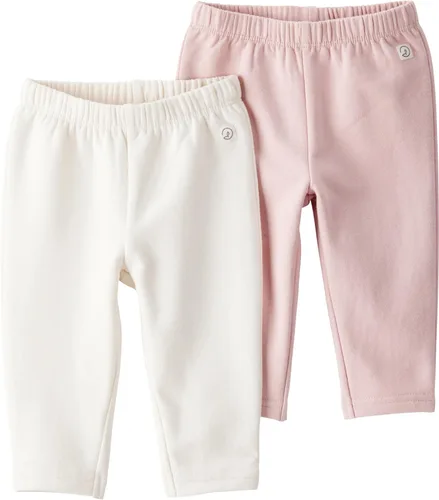 Vista 12 de Little Planet by Carter's Paquete de 2 pantalones acanalados unisex para bebé, hechos con algodón orgánico Manzanas Granate