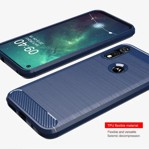 Vista 2 de Asuwish Funda compatible con Moto E 2020 Motorola E7 y protector de pantalla de vidrio templado, accesorios de celda, fundas de silicona para MotoE