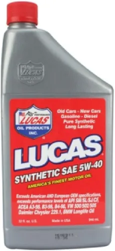 Vista 4 de Lucas Oil Aceite de motor sintético 10082 SAE 5W-20, 1 cuarto de galón