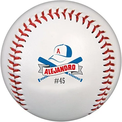 Vista 14 de Pelotas de béisbol personalizadas, tamaño oficial: elige entre 15 diseños o sube una foto o logotipo de empresa