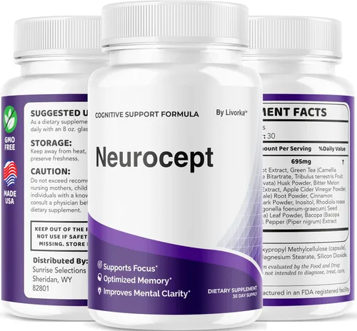 Vista 9 de Neurocept - Cápsulas de suplemento cerebral oficial Neuro cept Brain & Memory Focus Support Advanced Formula, Neurocept Pills apoyo diario