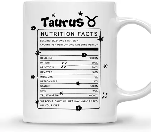 Vista 15 de Gossby Aquarius Nutrition Fact Taza de café – Regalo del signo del zodiaco para mujeres, cumpleaños, regalo de astrología de Navidad para mujeres