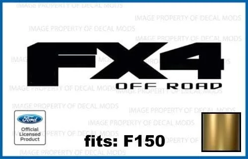 Vista 10 de FX4 Offroad Black (brillo) Calcomanías adhesivas compatibles con Ford F150 troquelado (2015-2020) - CB_Solid (juego de 2) con licencia oficial Negro