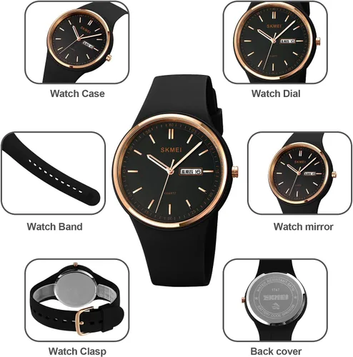 Vista 6 de PASOY Reloj digital multifunción para hombre, 2 horas, estilo militar, a rayas, camuflaje, alarma de goma, cronómetro, cuenta regresiva