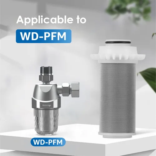 Vista 2 de Waterdrop WD-PFM - Cartucho de repuesto para sistema de agua en línea con inhibición para toda la casa, 40 micras, 1 unidad