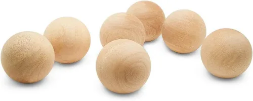 Vista 13 de Bolas de madera pequeñas de 1-3/4 pulgadas, paquete de 10 bolas de madera para manualidades y proyectos de bricolaje, bolas de madera de abedul