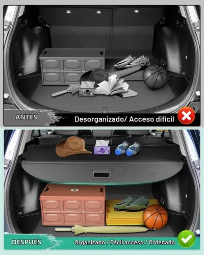 Vista 6 de Powerty - Cubierta de carga para Toyota RAV4 2013-2018, accesorios de cuero