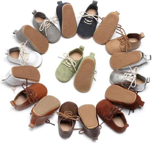 Vista 7 de Mocasines de cuero para bebés, niños y niñas, cómodos zapatos de vestir Oxford, zapatos de boda, zapatos para primeros pasadores, zapatos de cuna