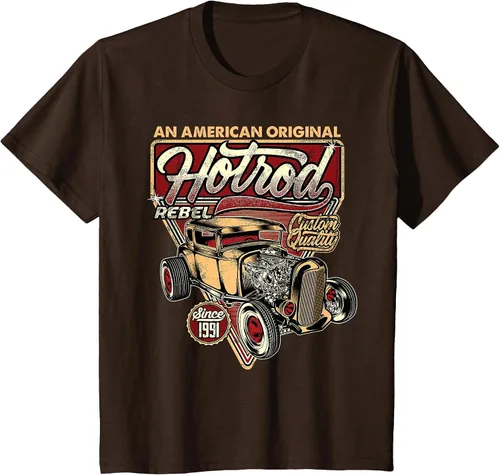 Vista 91 de Camiseta vintage Hot Rod Speed and Power para hombre Asphalt Grey