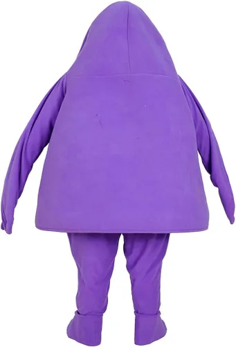 Vista 5 de Disfraz de mueca morada para Halloween, disfraz de mascota de mueca para adultos y niños