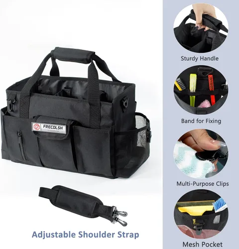 Vista 4 de Organizador de Limpieza para Suministros de Limpieza con Bolsillos para Artículos Esenciales de Limpieza del Hogar, Organizador de Limpieza, Bolsa