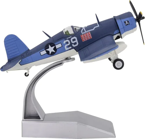 Vista 4 de TANG DYNASTY 1:72 F4U Corsair Metal Fighter modelo de avión de ataque, Marina de los Estados Unidos, modelo de avión militar, avión fundido a