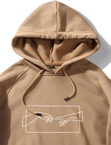 Vista 3 de WDIRARA Sudadera de manga larga con capucha y bolsillo para hombre