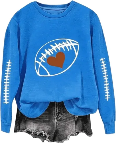 Vista 21 de Women's Oversized Sweatshirt, Long Sleeve Sweatshirts Crewneck Printed Pullover Tops, S-3XL