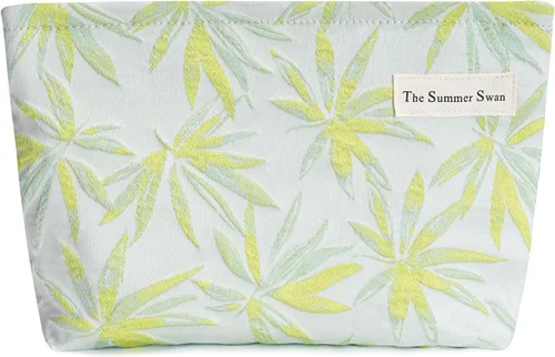 Vista 19 de The Summer Swan Bolsa de maquillaje estética grande Bolsa de maquillaje floral Embrague de medio día Bolsa de kit de período Bolsa