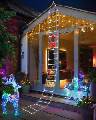 Vista 3 de 338 luces LED multicolor de Navidad para decoración interior y exterior Varios