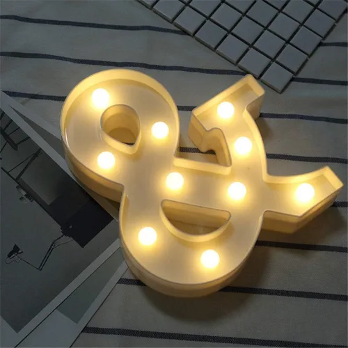 Vista 91 de Ulalaza Letrero de luz LED en blanco y negro, 2 letras AA alimentadas por batería para boda, fiesta de cumpleaños, lámpara de Navidad, luz nocturna