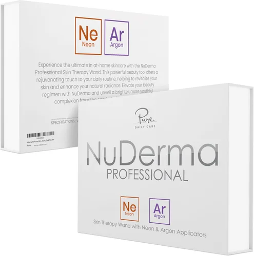 Vista 7 de NuDerma - Varita de terapia profesional para la piel - Máquina portátil de terapia de la piel con 6 varillas de neón y argón – Mejora tu piel