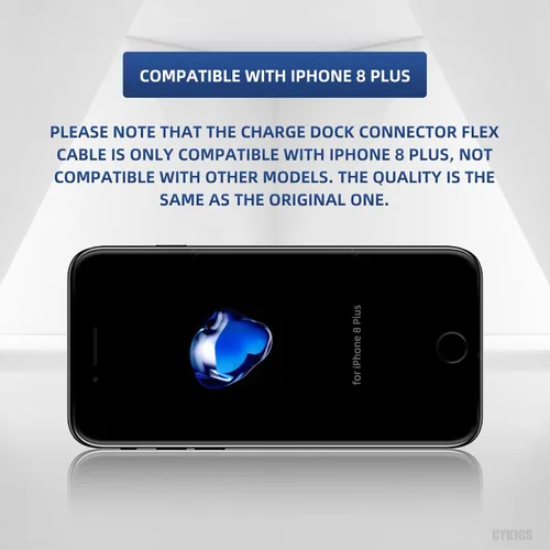 Vista 3 de para iPhone 8 Plus Puerto de carga de repuesto OEM puerto de auriculares Cable de cinta de antena de micrófono USB USB con kits de reparación