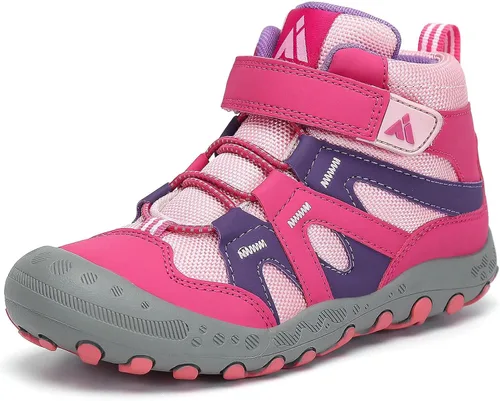 Vista 14 de Mishansha Botas de Senderismo para Niños Pequeños Niñas Niños Zapatos de Senderismo Resistentes al Agua Anti-Colisión Antideslizantes Atléticas