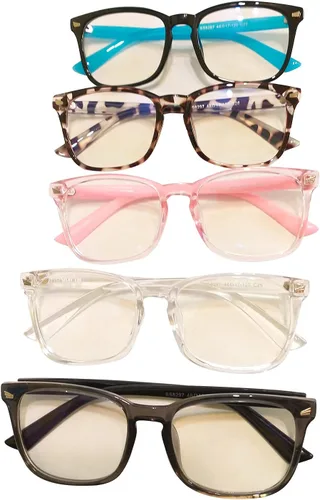 Vista 3 de Lentes de bloqueo de luz azul para niños, gafas de computadora con protección UV400 para niños de 3 a 12 años Negro