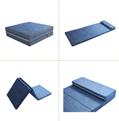 Vista 5 de Colchón no inflable plegable para maletero de automóvil, almohadilla para dormir para acampar o tienda de campaña, multiusos para acampar utilizado